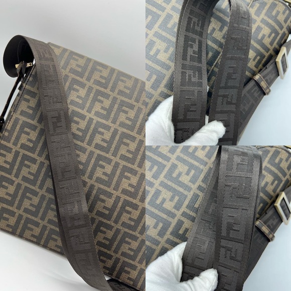 Authentic Fendi Zucca coated canvas messenger bag - Picture 6 of 17